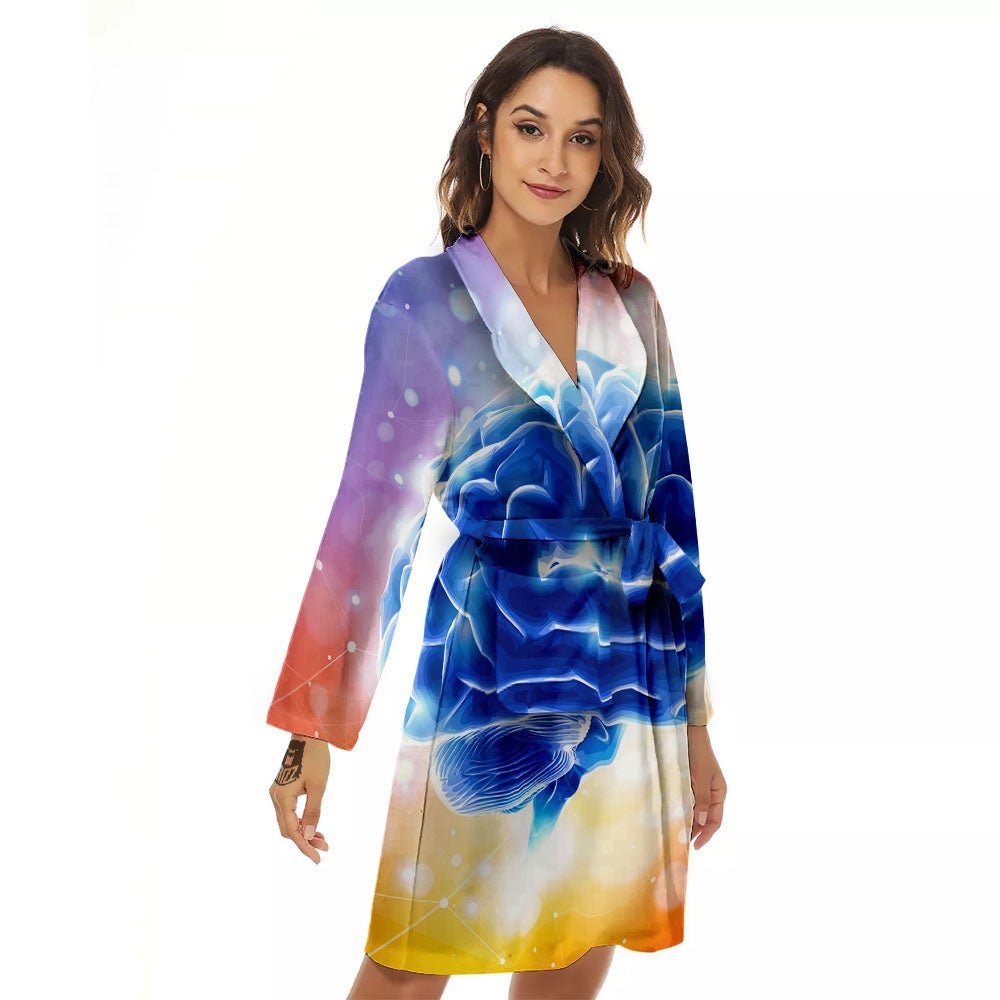 Human Brain Women's Robe-grizzshop