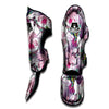 Hummingbird And Pink Flowers Print Muay Thai Shin Guards-grizzshop