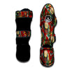 Hummingbird And Wild Flowers Print Pattern Muay Thai Shin Guards-grizzshop