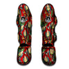 Hummingbird And Wild Flowers Print Pattern Muay Thai Shin Guards-grizzshop