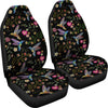 Load image into Gallery viewer, Hummingbird Black Floral Universal Fit Car Seat Cover-grizzshop