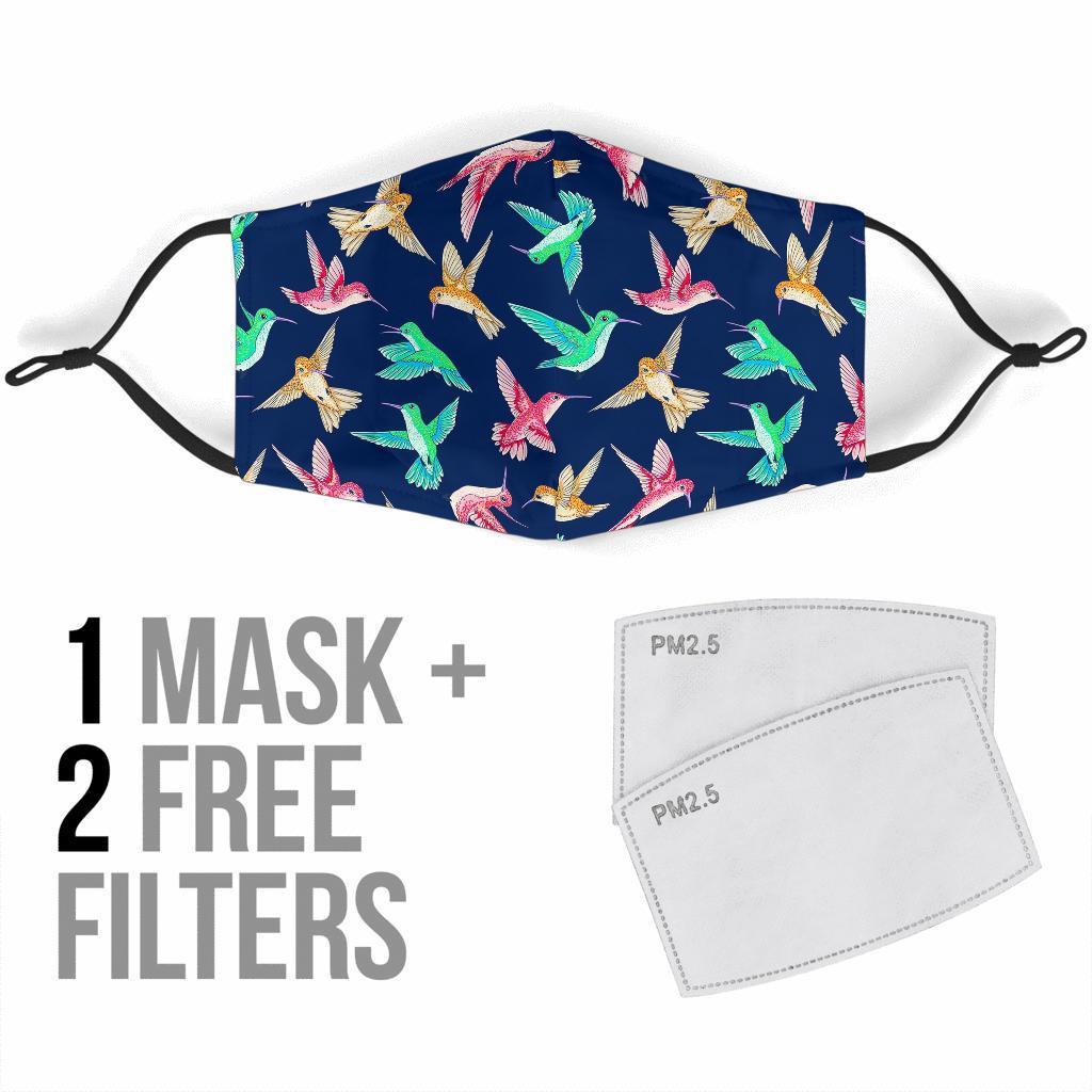 Hummingbird Colorful Face Mask-grizzshop