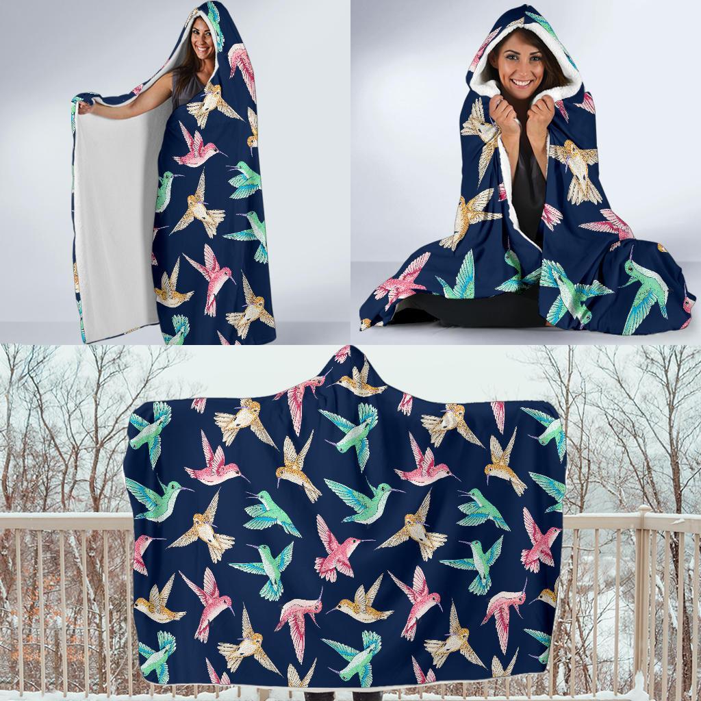 Hummingbird Colorful Hooded Blanket-grizzshop