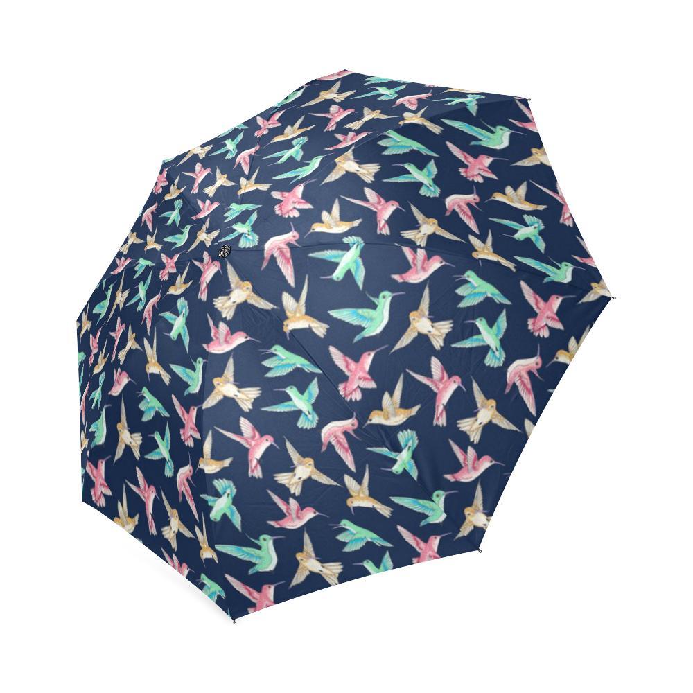Hummingbird Colorful Pattern Print Foldable Umbrella-grizzshop