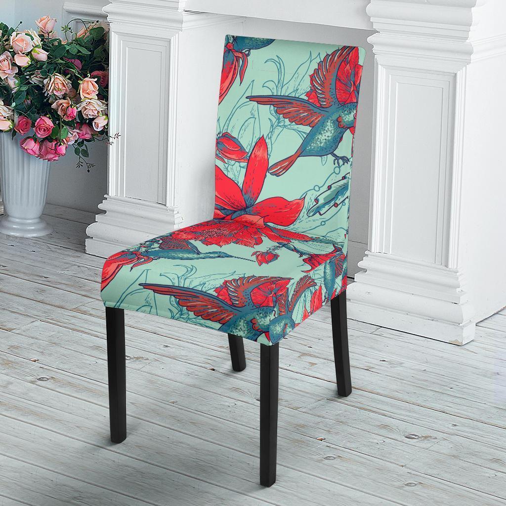 Hummingbird Floral Chair Cover-grizzshop