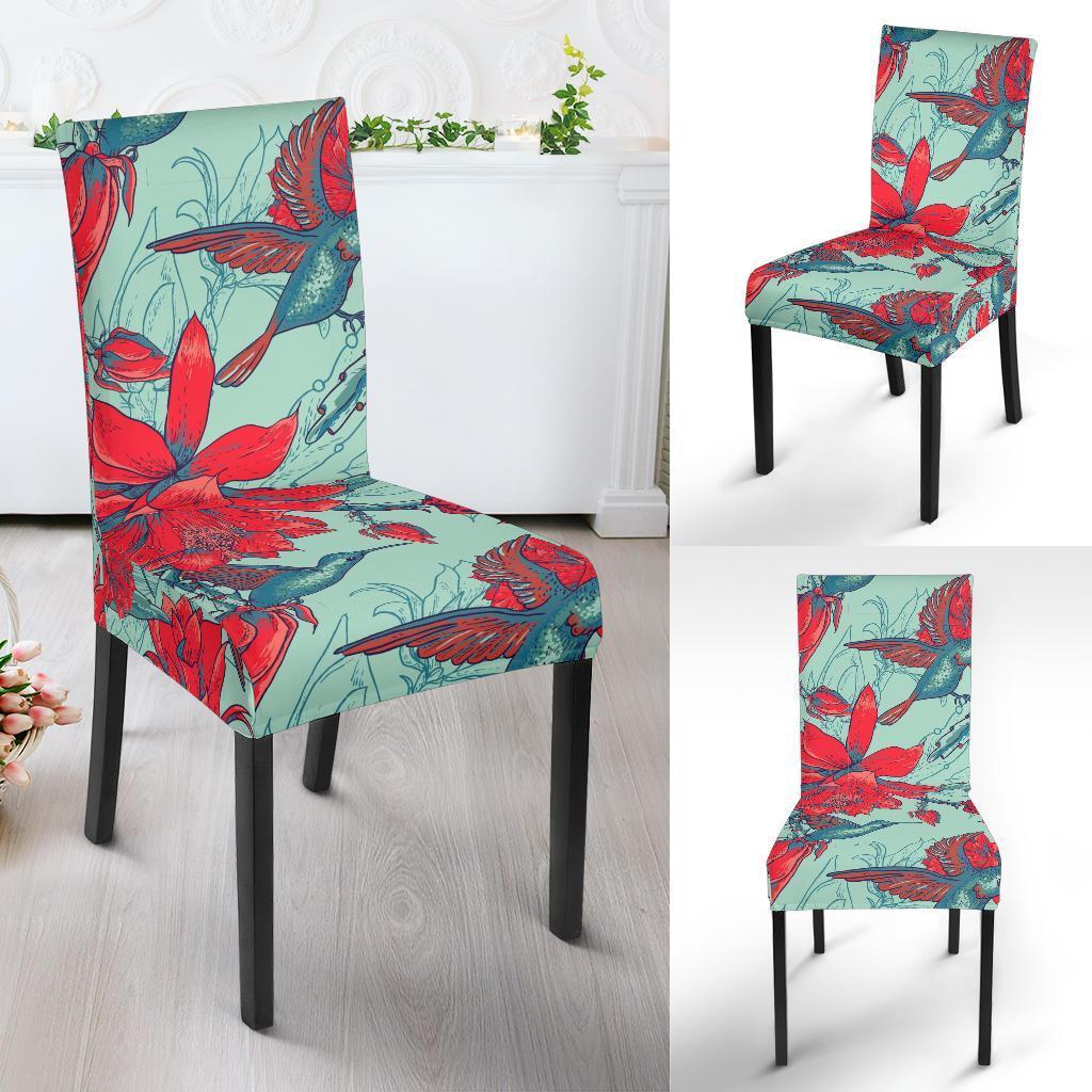 Hummingbird Floral Chair Cover-grizzshop