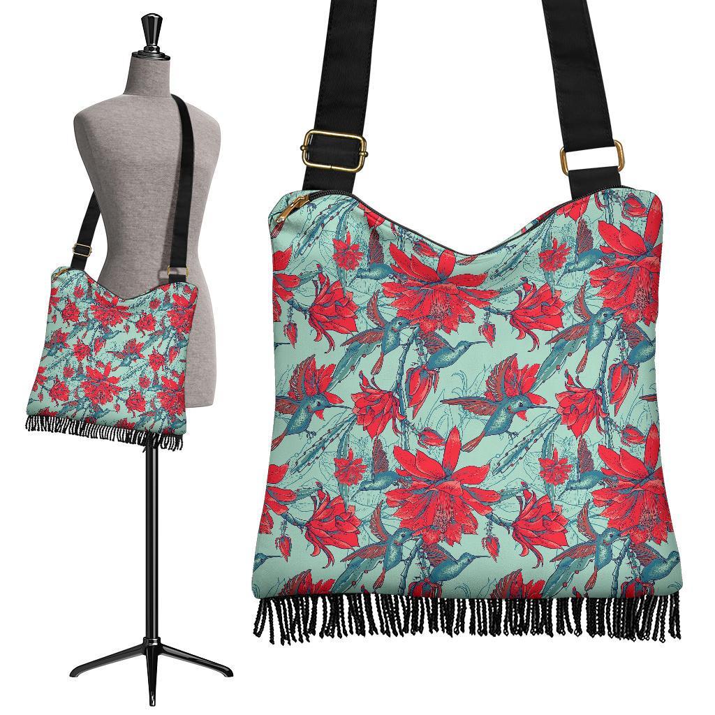 Hummingbird Floral Crossbody Bags-grizzshop