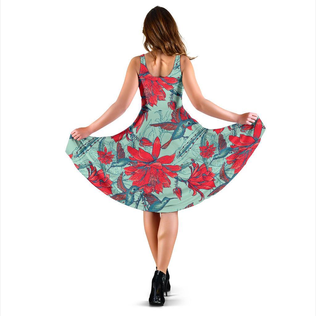 Hummingbird Floral Dress-grizzshop