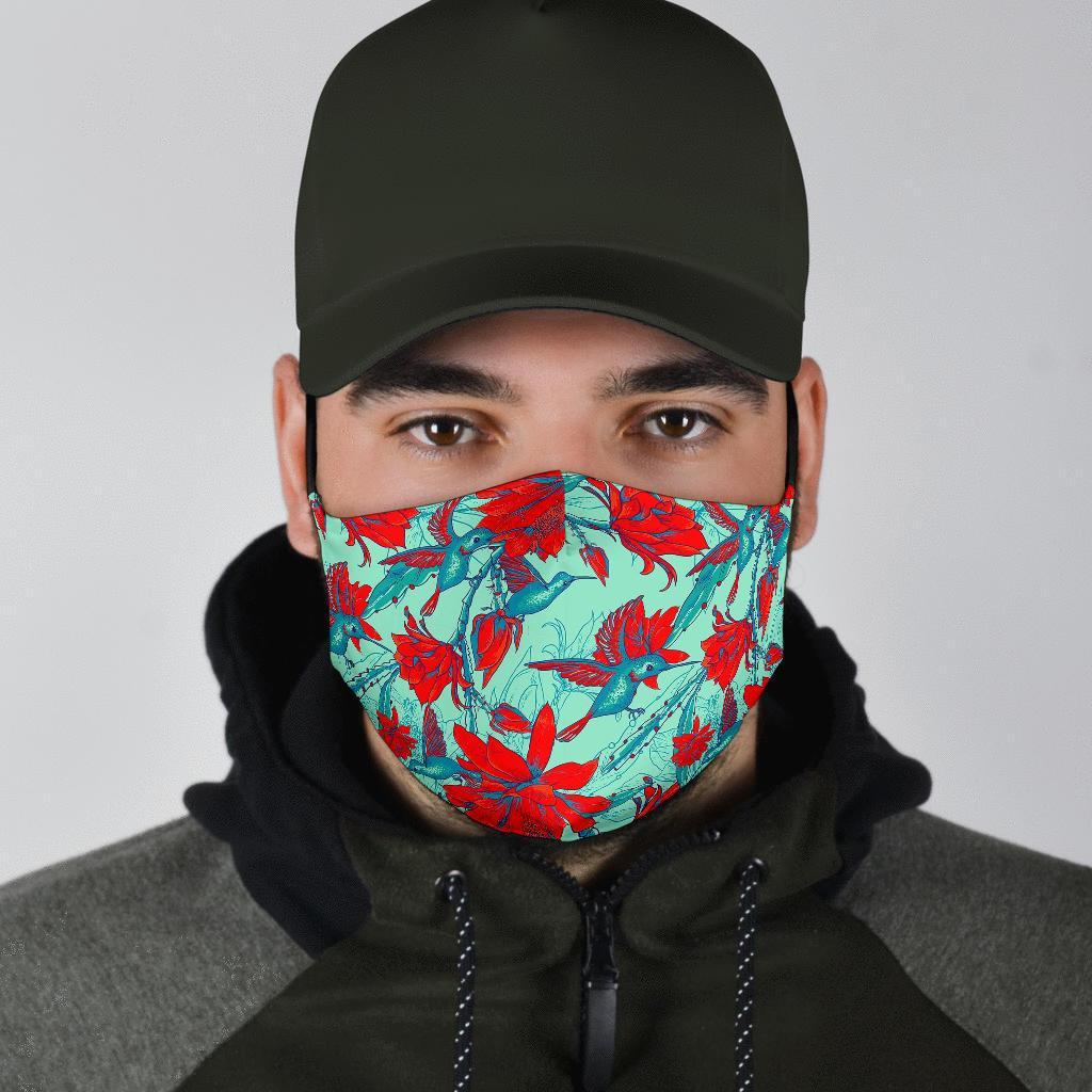 Hummingbird Floral Face Mask-grizzshop