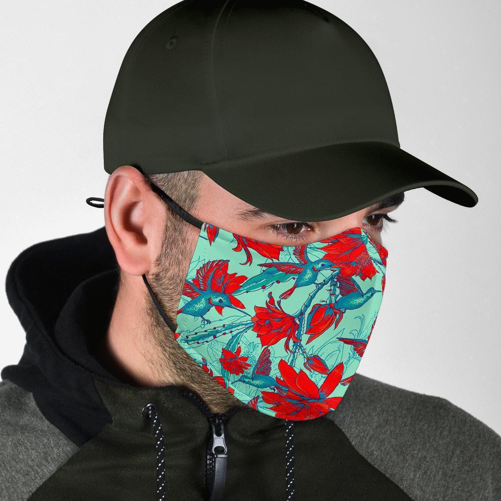 Hummingbird Floral Face Mask-grizzshop