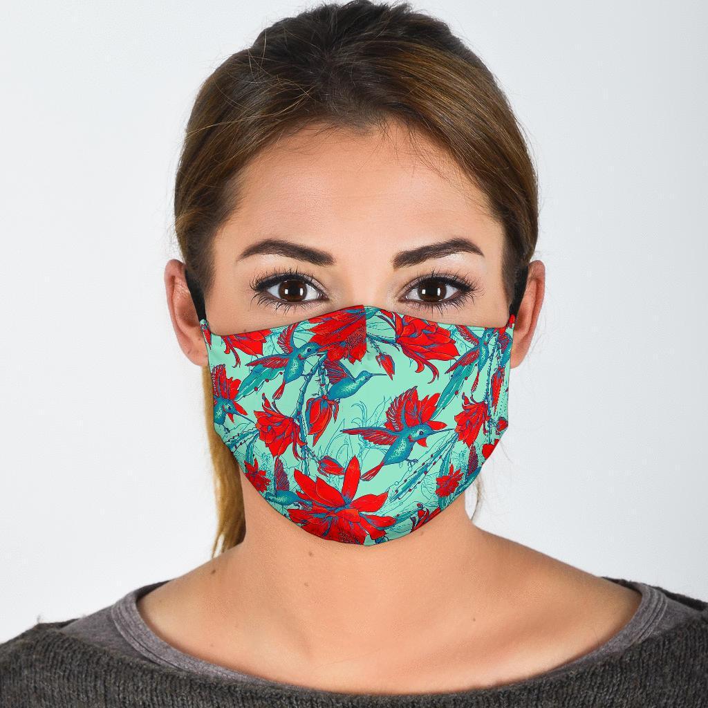 Hummingbird Floral Face Mask-grizzshop