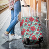 Hummingbird Floral Pattern Print Luggage Cover Protector-grizzshop