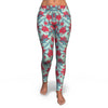 Hummingbird Floral Pattern Print Pattern Women Leggings-grizzshop