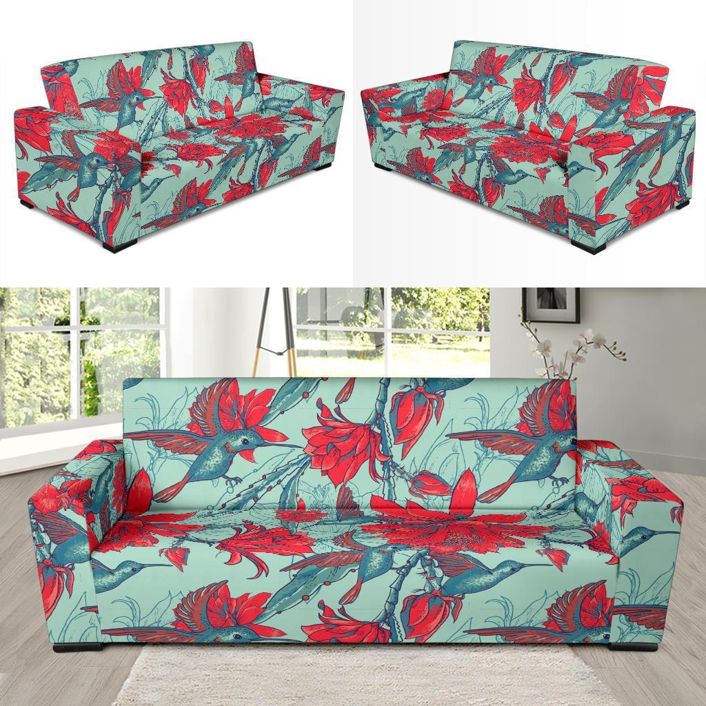 Hummingbird Floral Sofa Covers-grizzshop