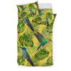 Hummingbird Palm Leaves Pattern Print Duvet Cover Bedding Set-grizzshop