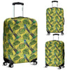 Hummingbird Palm Leaves Pattern Print Luggage Cover Protector-grizzshop