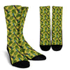 Hummingbird Palm Leaves Pattern Print Unisex Crew Socks-grizzshop