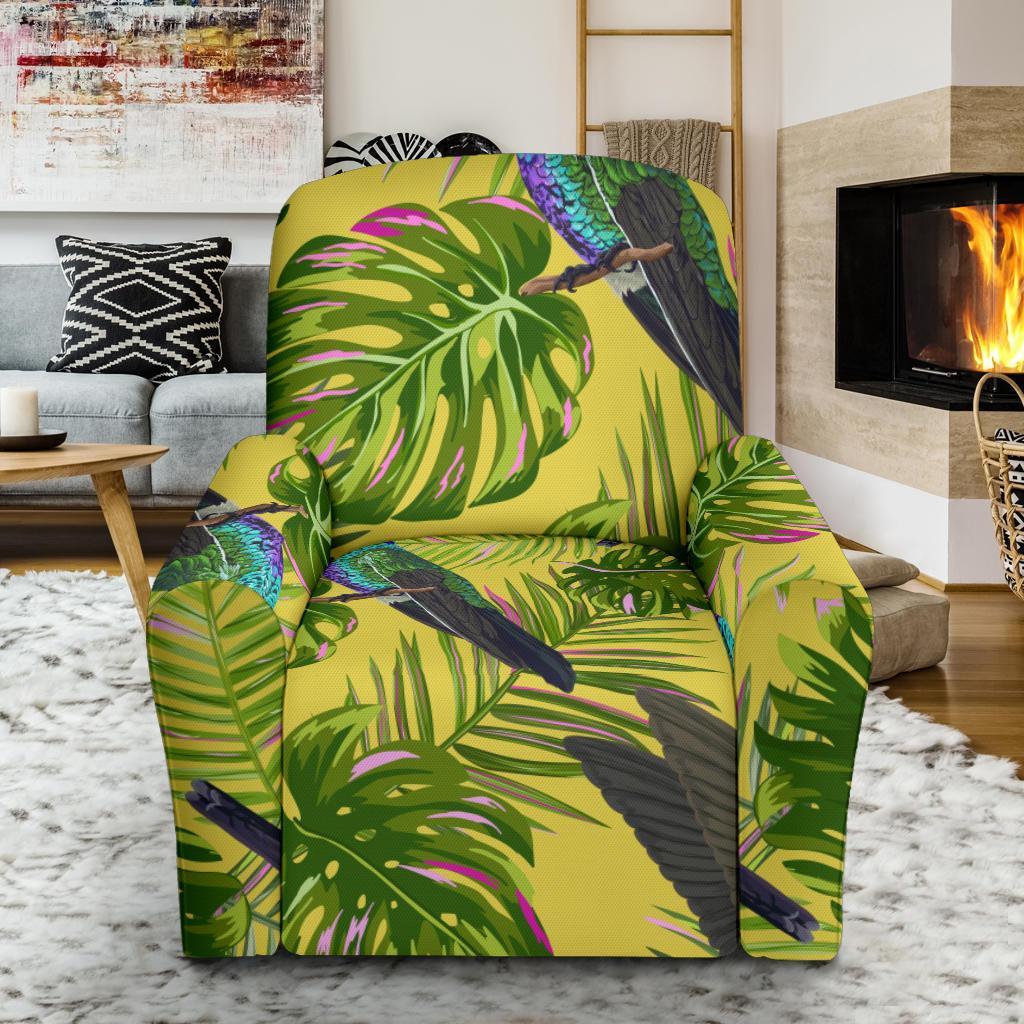 Hummingbird Palm Leaves Recliner Cover-grizzshop