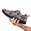 Hummingbird Tropical Print Pattern Black Sneaker-grizzshop