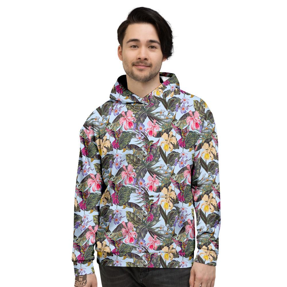 Hummingbird Tropical Print Pattern Men's Hoodie-grizzshop