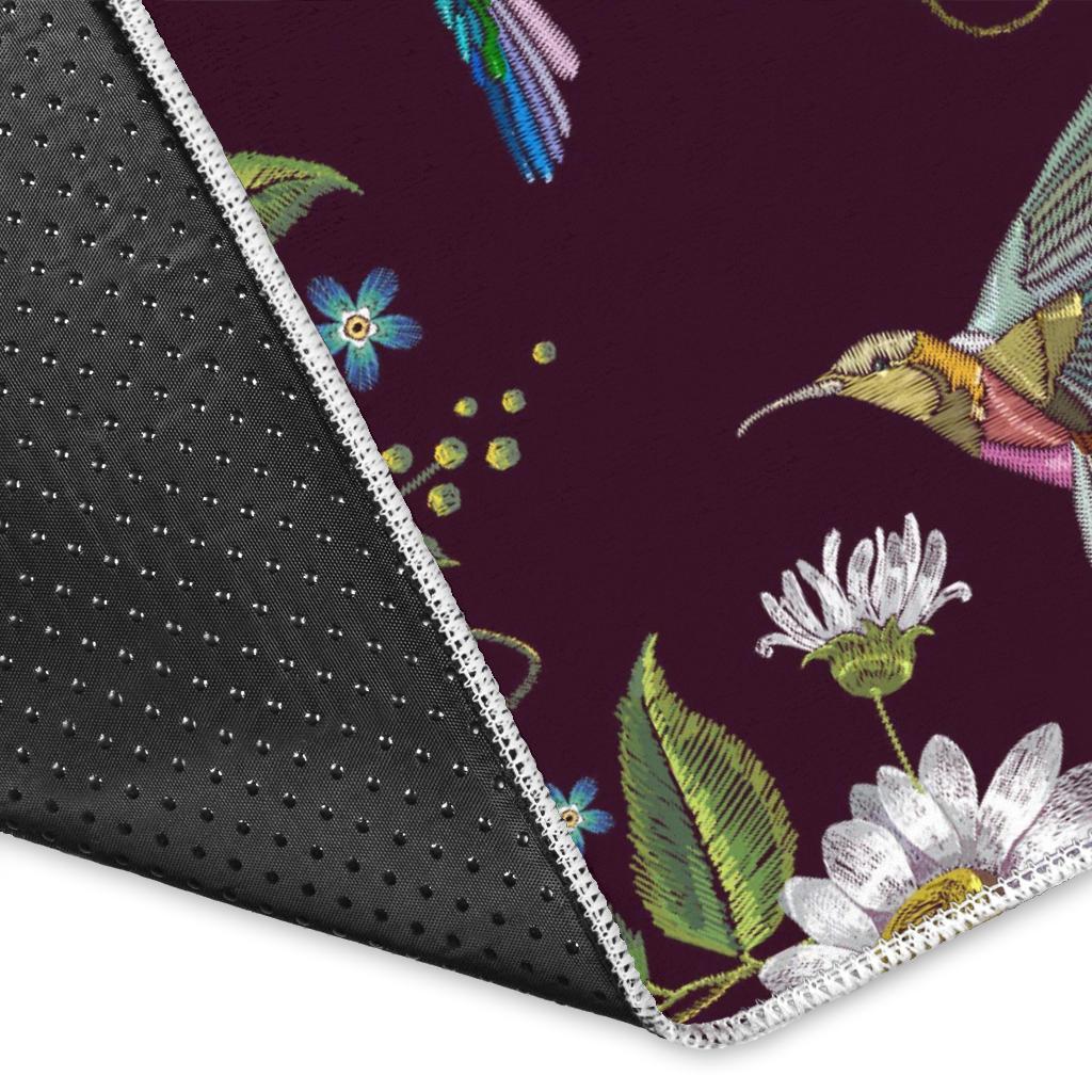 Hummingbird White Daisy Floor Mat-grizzshop