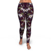 Hummingbird White Daisy Pattern Print Pattern Women Leggings-grizzshop