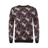 Hummingbird White Daisy Pattern Print Women Crewneck Sweatshirt-grizzshop