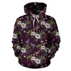 Hummingbird White Daisy Pattern Print Women Men Pullover Hoodie-grizzshop