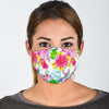 Hummingbird White Floral Drawing Face Mask-grizzshop