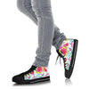 Hummingbird White Floral Drawing Men Women's High Top Shoes-grizzshop