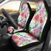 Hummingbird White Floral Drawing Universal Fit Car Seat Cover-grizzshop