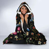 Hummingbird White Floral Hooded Blanket-grizzshop