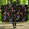 Hummingbird White Floral Hooded Blanket-grizzshop