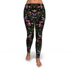 Hummingbird White Floral Pattern Print Pattern Women Leggings-grizzshop