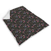 Hummingbird White Floral Pattern Print Throw Blanket-grizzshop