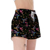 Hummingbird White Floral Women's Shorts-grizzshop