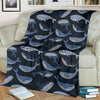 Humpback Whale Pattern Print Blanket-grizzshop