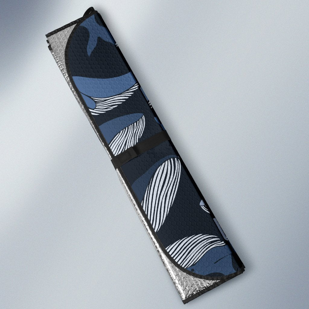 Humpback Whale Pattern Print Car Sun Shade-grizzshop