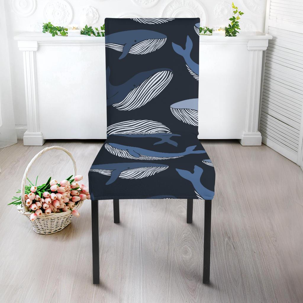 Humpback Whale Pattern Print Chair Cover-grizzshop