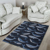 Humpback Whale Pattern Print Floor Mat-grizzshop