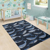 Humpback Whale Pattern Print Floor Mat-grizzshop