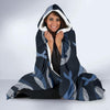 Humpback Whale Pattern Print Hooded Blanket-grizzshop