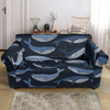 Humpback Whale Pattern Print Loveseat Cover-grizzshop