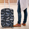 Humpback Whale Pattern Print Luggage Cover Protector-grizzshop