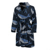 Humpback Whale Pattern Print Men Long Robe-grizzshop