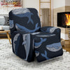 Humpback Whale Pattern Print Recliner Cover-grizzshop