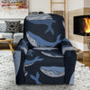 Humpback Whale Pattern Print Recliner Cover-grizzshop