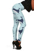 Humpback Whale Pattern Print Women Leggings-grizzshop