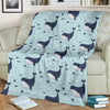 Humpback Whale Print Pattern Blanket-grizzshop