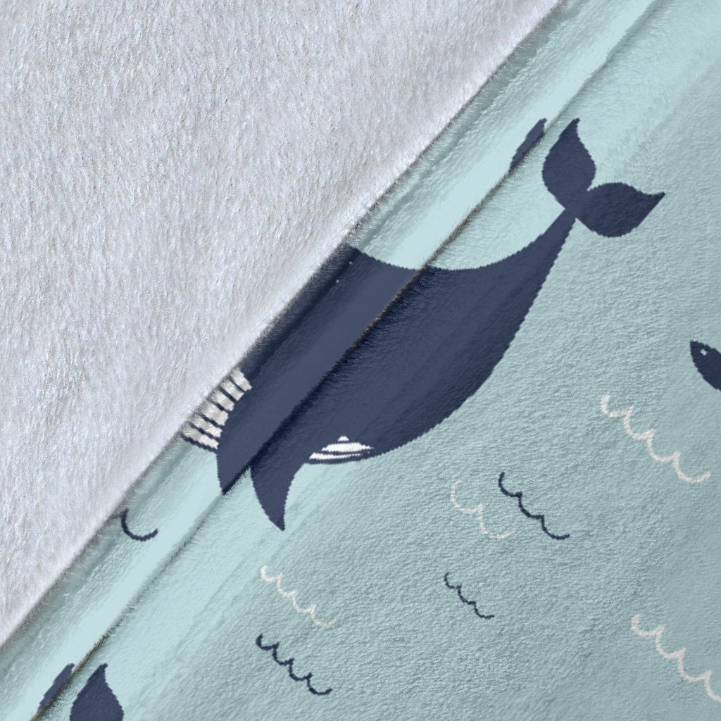 Humpback Whale Print Pattern Blanket-grizzshop